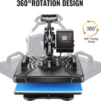 Double affichage avancé nouveau 8 dans 1 Machine combinée de presse de chaleur de Sublimation de Machine de transfert de chaleur pour la tasse/chapeau/t-shirt/roche d'ardoise/MDF