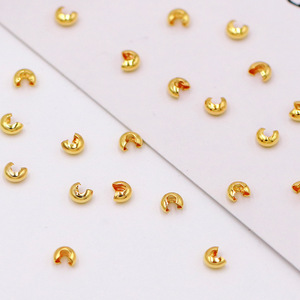 Crescent C-Shaped Clasp 18K Gold Plated <b>Copper</b> Half Moon Bead For <b>Bracelet</b> Making DIY Jewelry Findings - Product Image 2
