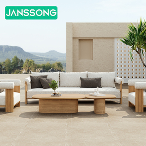 Muebles de Patio para Exteriores, Sofá de Teca para Exteriores, Juego de Muebles de Madera para Exteriores, Muebles para el Borde de la Piscina, Sofá de Jardín para Exteriores - Product Image 5