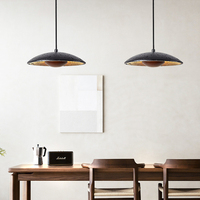 Suspension moderne en bois avec abat-jour en travertin noir naturel E27 pour îlot de cuisine, table à manger, chevet