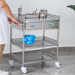 Multifunctional stainless steel <b>trolley</b>, instrument cart, beauty <b>tool</b> cart, laboratory instrument cart, nursing and surgical - Product Image 2
