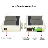 Convertidor de Medios de Fibra Óptica Bidireccional SC 485, Transceptor de Fibra Óptica RS485, Transceptor Óptico TCP 1000m Monomodo
