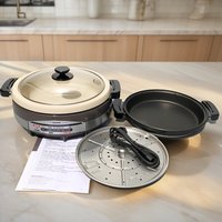 Panci Listrik Jepang Zojirushi Tipe Terpisah EP-LAH15/PEH20/RAH/PVH30C Multifungsi untuk Menggoreng, Memanggang, Mengukus, dan Memasak
