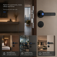 Serrures de porte intérieures intelligentes en alliage d'aluminium avec empreinte digitale, carte Wi-Fi et application Tuya personnalisée