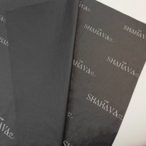 Custom 17gsm Specialty <strong>Paper</strong> Black and <strong>Silver</strong> Logo Printed Package Tissue <strong>Wrapping</strong> <strong>Paper</strong> for Clothing Free Design - Product Image 4