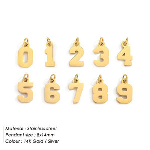 Colgantes y Dijes de Moda Personalizados de Acero Inoxidable 316L a Granel, Dijes con Letras Árabes para la Fabricación de Joyas, Pulseras y Collares - Product Image 1