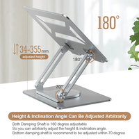 Support pivotant pour ordinateur portable 17 18 pouces 360, base rotative, poteau en aluminium portable pliable, support pour ordinateur portable, réglable
