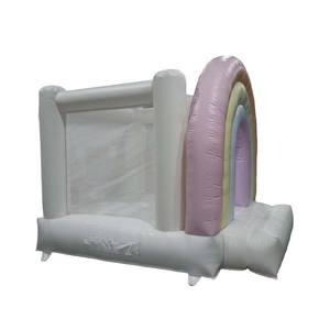 บ้านลมสีรุ้งหลากสีสำหรับเช่าเล่นกลางแจ้ง บ้านเด้งสีขาวทำจาก PVC สำหรับงานแต่งงานและเด็กๆ - Product Image 5