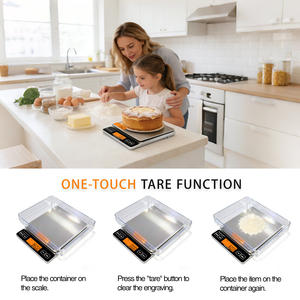 Digitale Küchenwaage, 5kg/1g Präzise Graduierung, 11lb Kapazität, für Kochen und Backen, mit Gramm- und Unzen-Anzeige - Product Image 2