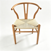Chaise de salle à manger en bois massif avec dossier en Y, assise en corde de papier tressée à la main, pour salle à manger, cuisine, maison, restaurant, meubles
