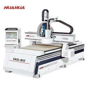 HUAHUA SKG-812 HUAHUA High Precision Lathe Machine 1325 For Wood And Mold Making Change Router Cnc With 12 Tool Magazines