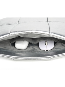 2025 nuevo diseño brillante PU Puffy Laptop manga 13 "14" acolchado Puffer Laptop bolsa de transporte funda de almohada para <span class=keywords><strong>Macbook</strong></span> ordenador - Product Image 4