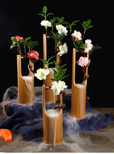 Tube <span class=keywords><strong>de</strong></span> décoration pour sashimi en bambou premium avec effet <span class=keywords><strong>de</strong></span> glace sèche, support floral style zen pour restaurant <span class=keywords><strong>de</strong></span> sushi et <span class=keywords><strong>plateau</strong></span> d'hôtel - Product Image 3