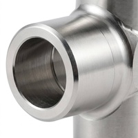 Raccord de tuyauterie en T à trois voies égal en acier inoxydable SS316 moulé par précision, connecteur en T personnalisé en silice solée pour matériel de machines
