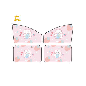 Cute Cartoon Rabbit Window Cover <span class=keywords><strong>Protector</strong></span> de parasol <span class=keywords><strong>lateral</strong></span> y cortina de ventana para coches - Product Image 2