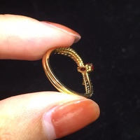 Lanphear Bijoux Chaud Populaire Naturel Pigeon Sang Rouge RUBIS Éternité Bague de Fiançailles Unique Esthétique Doigt 18K Bagues En Or