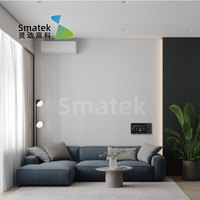Smart Home Touchpanel mit LCD-Display, 10A Maximalstrom, WLAN-fähig für die Hausautomation, EU/US/AS Rückwandhalterung optional