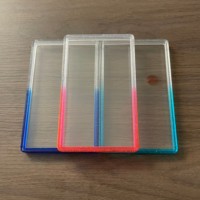 Pelindung Slab Kartu PSA, Pelat Belakang Akrilik Transparan, Bingkai Bumper TPU Gradasi untuk Nampan Penyimpanan Slab Kartu, 41 Warna