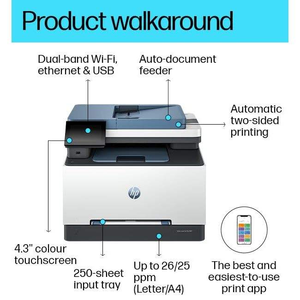 HP 499M6A All-in-One Multi-Function Laser <b>Printer</b> White - Product Image 2