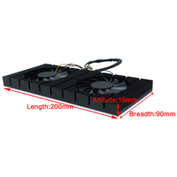 Ventilateur de refroidissement CPU noir en aluminium anodisé pour carte graphique, dissipateur thermique hydraulique silencieux, conductivité thermique améliorée 8W/mk