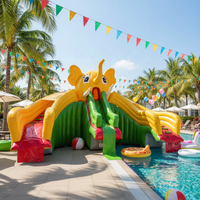 Château gonflable commercial en PVC 2,5 x 4,5 m, équipement de parc d'attractions durable, idéal pour la location de fêtes d'enfants, protection UV