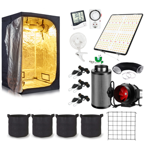 Kit completo per tende da coltivazione per sala piante da interno a LED per coltura idroponica a spettro completo con sistema di ventilazione in linea ventilatore + accesserie - Product Image 4
