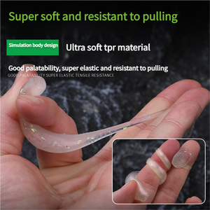 Aparejo de pesca de peces flotantes de cebo suave de cola en T de silicona para captura de cabeza de serpiente Ocean Lake River Stream atrae <span class=keywords><strong>trucha</strong></span> de lubina - Product Image 4