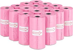 Bolsas Compostables Rosas para Excremento de Perro con Aroma a Cereza y Dispensador, Bolsas Extra Gruesas y Resistentes de Almidón de Maíz para Desechos de Perros - Product Image 3