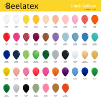 Ballons en caoutchouc biodégradables, 5, 10, 12 pouces, 5 pièces, latex mat standard, vente en gros d'usine