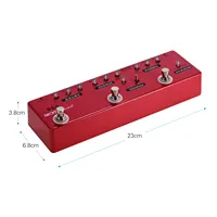6 1 Pédale d'effet multi-guitare Force True Bypass Distortion Overdrive Booster avec retard Chorus High Gain Distortion Full Effects