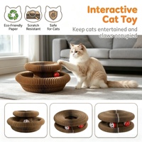 Griffoir pliable multifonctionnel pour chat en carton ondulé recyclable, jouet pour chat pour aiguiser les griffes, vente en gros OEM
