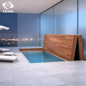 <span class=keywords><strong>Cubierta</strong></span> para <span class=keywords><strong>Piscina</strong></span> Plegable Automática de Madera, Resistente, Duradera y Transitable, de Alta Calidad, Marca Water Crown - Product Image 2