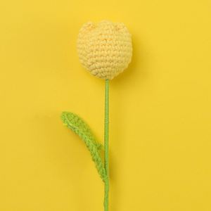 Flores de Tulipán Artificiales Tejidas a Crochet, Flores de Hilo Tejido a Mano, Regalos para el Día de la Madre y San Valentín - Product Image 4