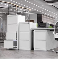 Meuble de rangement de bureau simple en acier à tiroirs multiples verrouillables pour la maison, la salle de sport, l'hôtel, la salle d'entraînement - Vente en gros