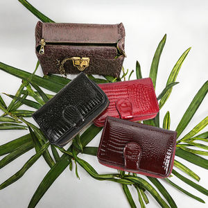 Portefeuille pour femme WESTAL en cuir véritable, long, à fermeture éclair, rayé, vintage, porte-monnaie, porte-cartes, écologique, tendance - Product Image 3