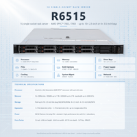 Rak Server R6515 R6415 R6525 1U DDR4 NVMe SSD SAS SATA HDD Penyimpanan Enterprise Database Analitik Render