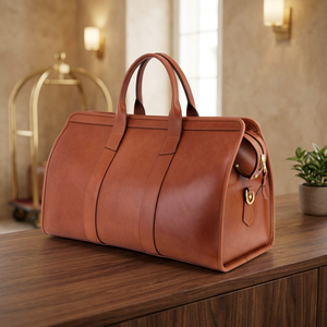 Sacs de voyage vintage en cuir véritable B S International BTR00198 – Sacs à main personnalisés à prix abordable avec fermeture éclair et motifs – Grande capacité - Product Image 1