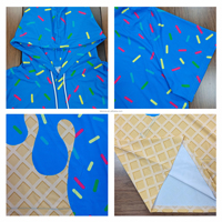 Ensemble de maillots personnalisés à manches courtes pour jeunes, motif goutte de crème glacée, pour activités de plein air, baseball, softball et entraînement
