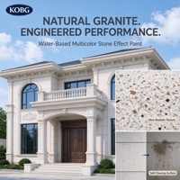 Peinture à base d'eau pour bâtiments, décoration colorée, effet granit, revêtement mural extérieur résistant aux intempéries