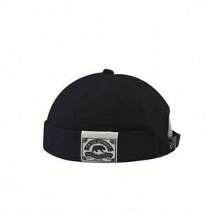 Casquette de baseball sans visière personnalisée en gros pour hommes, réglable, formelle, sportive, en coton, avec impression en relief - Product Image 4