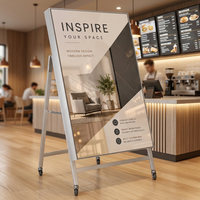Écran LED portable haute définition P1.86, écran publicitaire dynamique pour les magasins de vêtements et l'affichage des menus de restaurants.