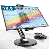 Support de tablette en aluminium épaissi pour bureau, ultra-fin de 2,2 pouces, pliable et portable, pour moniteur 15,6 pouces