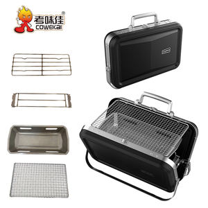 Mini-<span class=keywords><strong>valise</strong></span> Design pour 2 personnes, <span class=keywords><strong>Barbecue</strong></span> en plein air, Portable, pliable, en acier inoxydable, <span class=keywords><strong>Barbecue</strong></span> au <span class=keywords><strong>charbon</strong></span> <span class=keywords><strong>de</strong></span> <span class=keywords><strong>bois</strong></span> - Product Image 4