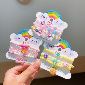 Juego de Joyería Infantil de Moda, 3 Piezas, Pulsera con Forma de Fruta y Unicornio, Cuentas Acrílicas Coloridas para Niñas Pequeñas - Product Image 3