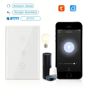 Tuya App UNS Standard WiFi Anschluss Voice Control Licht Schalter Dimmer Smart mit Touch Panel