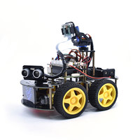 Kit de voiture robot intelligente programmable Keyestudio STEM 4WD pour l'éducation au codage Raspberry Pi 4B (sans carte)
