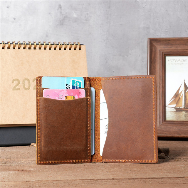 2078 Genuine Leather Men's Wallet Retro Style Driver's License Coin Purse Card Holder First Layer Cowhide Wholesale