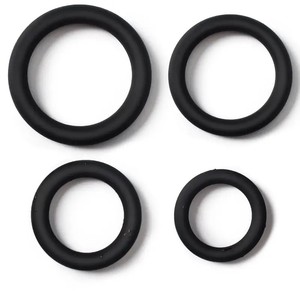 3-teiliges Set ohne Stromversorgung, lebendige schwarze Silikon-Penisringe für Erwachsene, flexibel, bequeme Passform, steigert das Vergnügen, verlängert die Ejakulation - Product Image 2