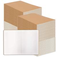 Cahier de notes A5 pour étudiants, cahier d'exercices minimaliste, bloc-notes en papier kraft imprimé avec reliure à coudre pour la pratique des étudiants, format A4