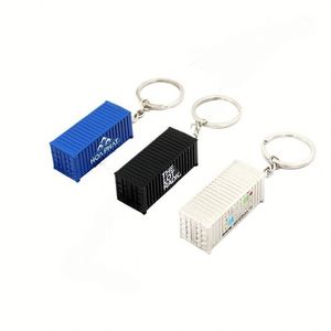 <b>Custom</b> Solid Metal Container Keychain with Plating Finish, Corporate Logo <b>Key</b> Ring for Business Gifts and Promotional Giveaways - Product Image 2